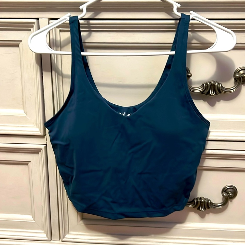 Oalka Sports Bra Womens Longline Padded Crop Tank Yoga Bras Workout Fitness Top